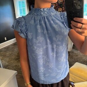 Cece Light Blue Blouse